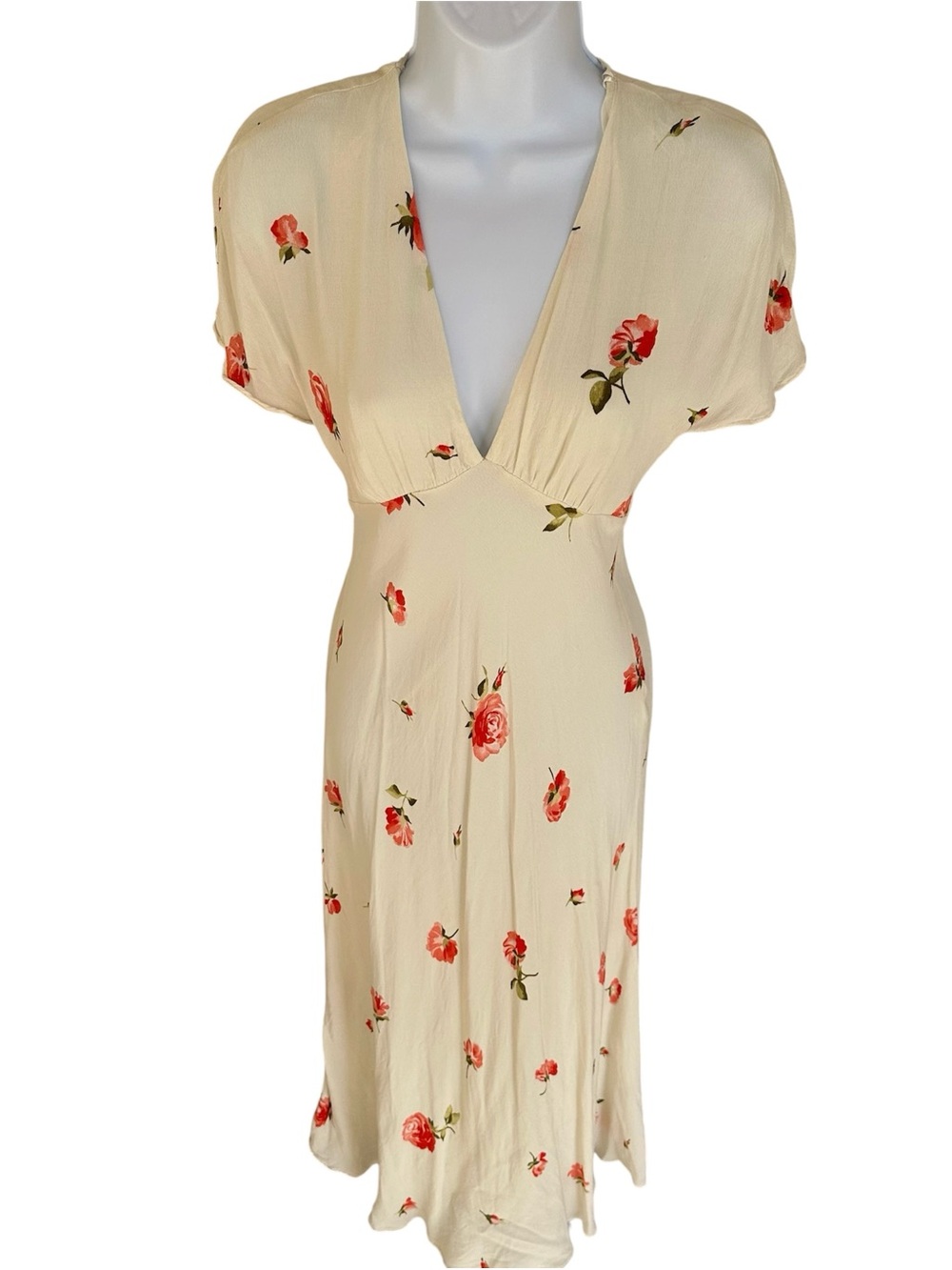 Zara Floral Printed V-Neck Maxi Dress - Picture 5 of 16